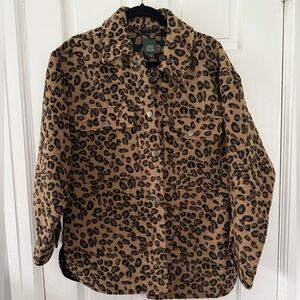 Leopard Print Full Snap Shacket